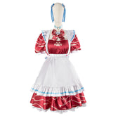 vtuber Akami Karubi Anime Cosplay Maid Dress Set - Perfect for Cosplay Enthusiasts - Halloweez